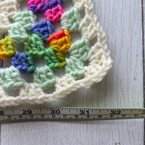 Handmade Granny Square Baby Tummy Time Blanket - Picture 5 of 11